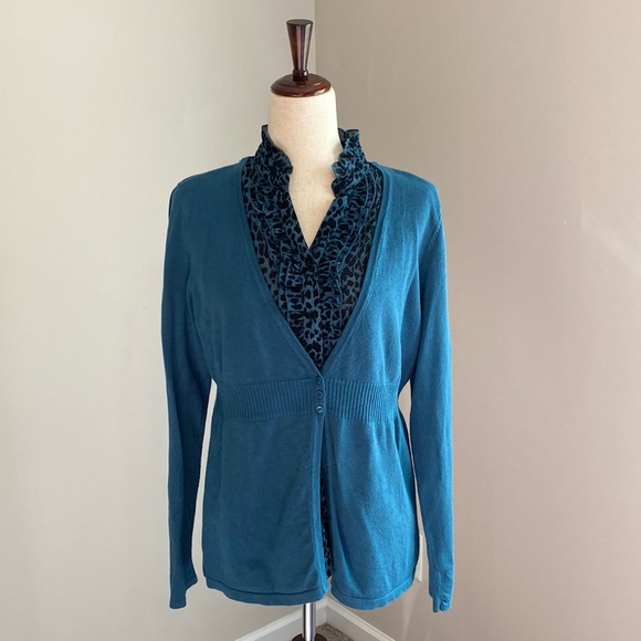 East 5th Tops - East 5th Cardigan and Blouse Combo Top Size Large
